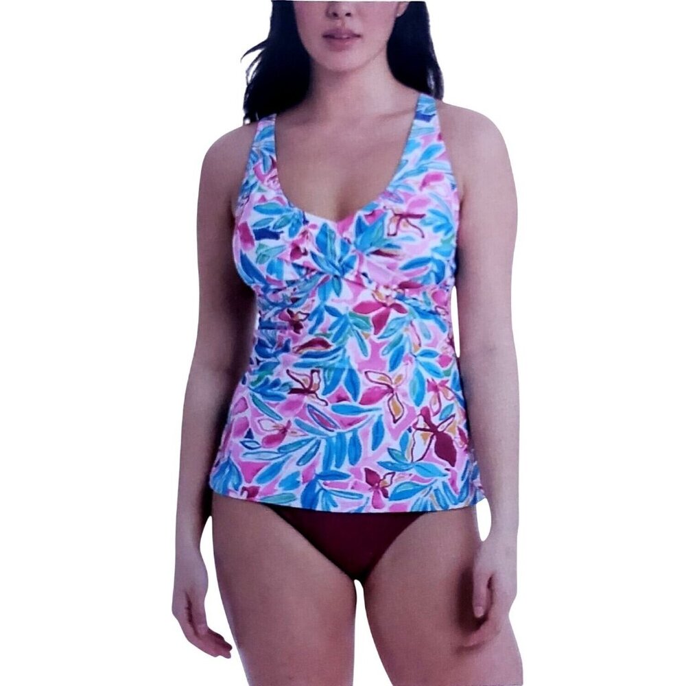 Kathy Ireland M/L Tankini Bikini Set Swimwear Bathing Suit Matching Top Bottom